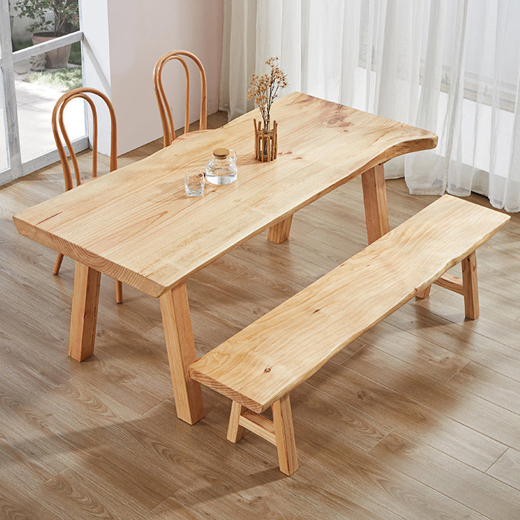 Solid Wood Rectangle Dining Table Modern Contemporary Pine Wood Table with 4 Legs Clearhalo ' dining_table' 'Dining Tables & Seating' 'Dining Tables' 'furn' 'furn_dining_table' 'Furniture' 'furniture_dining_table' 'Kitchen & Dining Furniture' 'kitchen&dining_furn' 'kitchen' 'kitchen_dining_table' 3649364