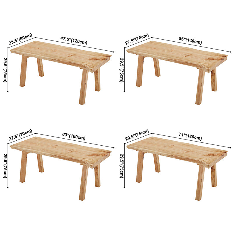 Solid Wood Rectangle Dining Table Modern Contemporary Pine Wood Table with 4 Legs Clearhalo ' dining_table' 'Dining Tables & Seating' 'Dining Tables' 'furn' 'furn_dining_table' 'Furniture' 'furniture_dining_table' 'Kitchen & Dining Furniture' 'kitchen&dining_furn' 'kitchen' 'kitchen_dining_table' 3649371