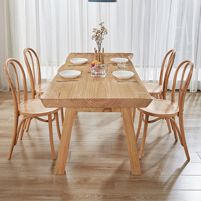 Solid Wood Rectangle Dining Table Modern Contemporary Pine Wood Table with 4 Legs Clearhalo ' dining_table' 'Dining Tables & Seating' 'Dining Tables' 'furn' 'furn_dining_table' 'Furniture' 'furniture_dining_table' 'Kitchen & Dining Furniture' 'kitchen&dining_furn' 'kitchen' 'kitchen_dining_table' 3649374