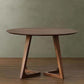 Modern Round Shape Solid Wood Dining Table Kitchen Standard Dining Table with Double Pedestal 47.2"L x 47.2"W x 29.5"H Without Chairs Clearhalo ' dining_table' 'Dining Tables & Seating' 'Dining Tables' 'furn' 'furn_dining_table' 'Furniture' 'furniture_dining_table' 'Kitchen & Dining Furniture' 'kitchen&dining_furn' 'kitchen' 'kitchen_dining_table' 3649379