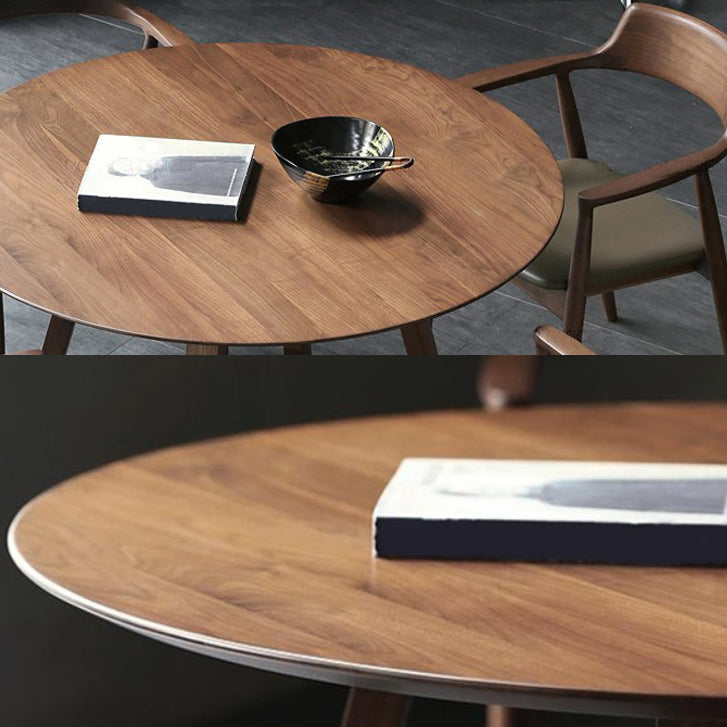 Modern Round Shape Solid Wood Dining Table Kitchen Standard Dining Table with Double Pedestal Clearhalo ' dining_table' 'Dining Tables & Seating' 'Dining Tables' 'furn' 'furn_dining_table' 'Furniture' 'furniture_dining_table' 'Kitchen & Dining Furniture' 'kitchen&dining_furn' 'kitchen' 'kitchen_dining_table' 3649382