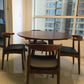 Modern Round Shape Solid Wood Dining Table Kitchen Standard Dining Table with Double Pedestal Clearhalo ' dining_table' 'Dining Tables & Seating' 'Dining Tables' 'furn' 'furn_dining_table' 'Furniture' 'furniture_dining_table' 'Kitchen & Dining Furniture' 'kitchen&dining_furn' 'kitchen' 'kitchen_dining_table' 3649384