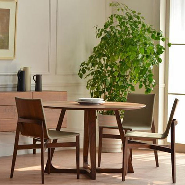Modern Round Shape Solid Wood Dining Table Kitchen Standard Dining Table with Double Pedestal Clearhalo ' dining_table' 'Dining Tables & Seating' 'Dining Tables' 'furn' 'furn_dining_table' 'Furniture' 'furniture_dining_table' 'Kitchen & Dining Furniture' 'kitchen&dining_furn' 'kitchen' 'kitchen_dining_table' 3649385
