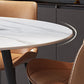Modern Style Sintered Stone Dining Table White Round Drop-Leaf Table for Home Use Clearhalo ' dining_table' 'Dining Tables & Seating' 'Dining Tables' 'furn' 'furn_dining_table' 'Furniture' 'furniture_dining_table' 'Kitchen & Dining Furniture' 'kitchen&dining_furn' 'kitchen' 'kitchen_dining_table' 3649394