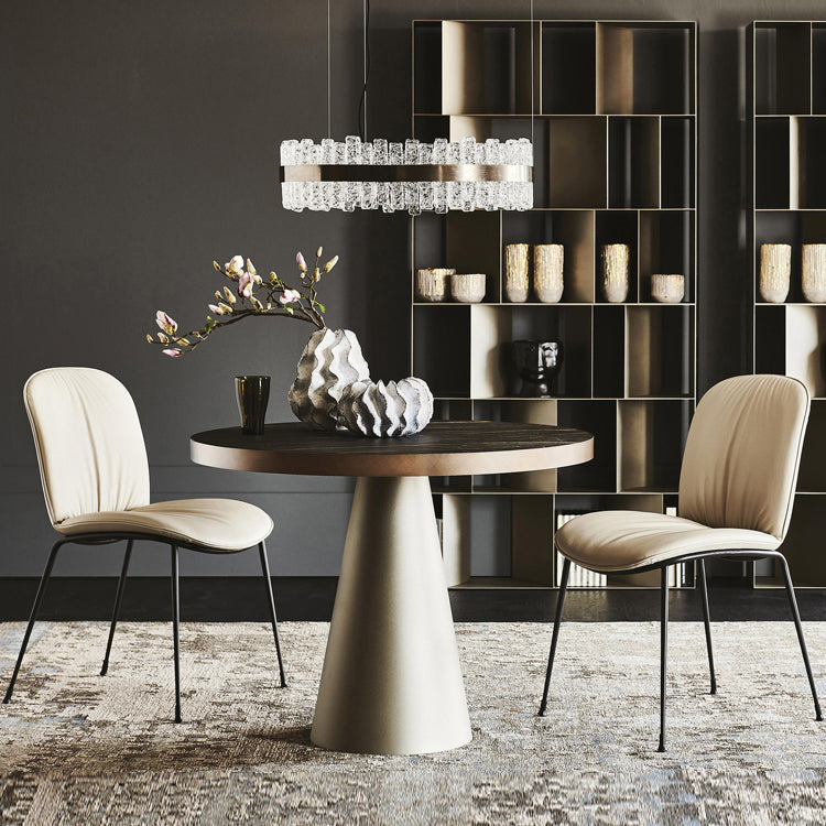 Simple Style Round Pedestal Dining Site Table Stone Dining Room Collection Clearhalo ' dining_table' 'Dining Tables & Seating' 'Dining Tables' 'furn' 'furn_dining_table' 'Furniture' 'furniture_dining_table' 'Kitchen & Dining Furniture' 'kitchen&dining_furn' 'kitchen' 'kitchen_dining_table' 3649399