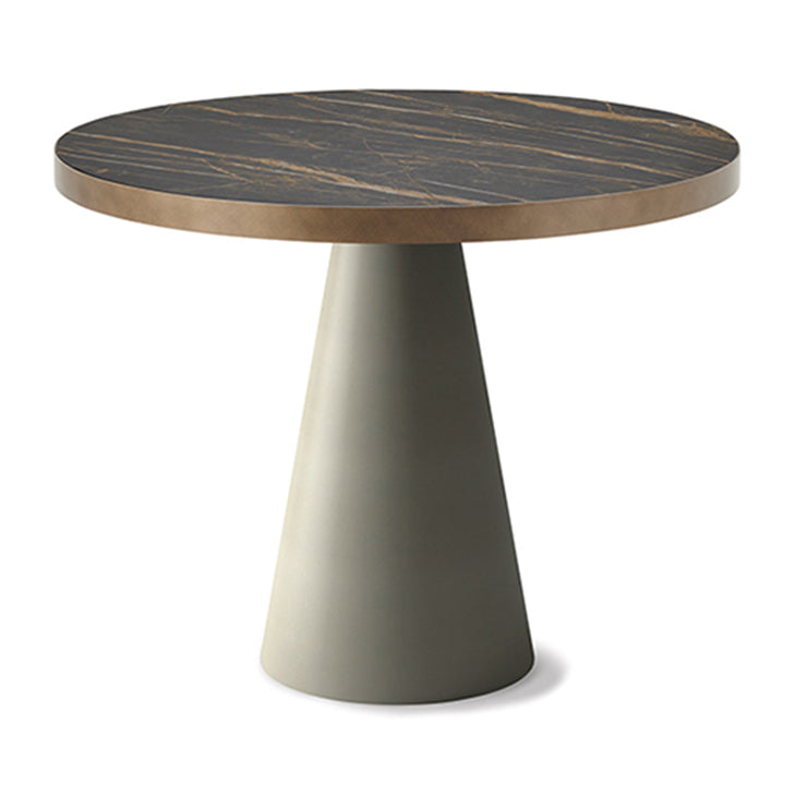 Simple Style Round Pedestal Dining Site Table Stone Dining Room Collection Without Chairs Clearhalo ' dining_table' 'Dining Tables & Seating' 'Dining Tables' 'furn' 'furn_dining_table' 'Furniture' 'furniture_dining_table' 'Kitchen & Dining Furniture' 'kitchen&dining_furn' 'kitchen' 'kitchen_dining_table' 3649403