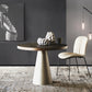 Simple Style Round Pedestal Dining Site Table Stone Dining Room Collection Clearhalo ' dining_table' 'Dining Tables & Seating' 'Dining Tables' 'furn' 'furn_dining_table' 'Furniture' 'furniture_dining_table' 'Kitchen & Dining Furniture' 'kitchen&dining_furn' 'kitchen' 'kitchen_dining_table' 3649404