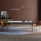 Metal Contemporary Rectangular Table High Gloss White Sintered Stone Dining Table with 4 Legs Clearhalo ' dining_table' 'Dining Tables & Seating' 'Dining Tables' 'furn' 'furn_dining_table' 'Furniture' 'furniture_dining_table' 'Kitchen & Dining Furniture' 'kitchen&dining_furn' 'kitchen' 'kitchen_dining_table' 3649408