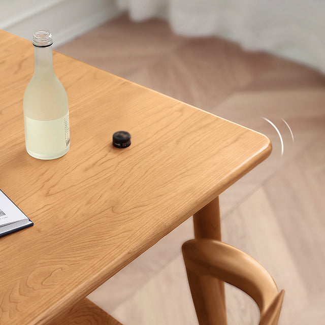 Solid Oak Wood Rectangle Dining Table Modern Contemporary Kitchen Wood Table with 4 Legs Clearhalo ' dining_table' 'Dining Tables & Seating' 'Dining Tables' 'furn' 'furn_dining_table' 'Furniture' 'furniture_dining_table' 'Kitchen & Dining Furniture' 'kitchen&dining_furn' 'kitchen' 'kitchen_dining_table' 3649424