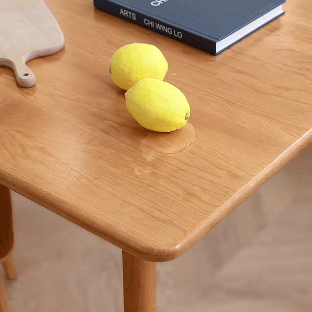 Solid Oak Wood Rectangle Dining Table Modern Contemporary Kitchen Wood Table with 4 Legs Clearhalo ' dining_table' 'Dining Tables & Seating' 'Dining Tables' 'furn' 'furn_dining_table' 'Furniture' 'furniture_dining_table' 'Kitchen & Dining Furniture' 'kitchen&dining_furn' 'kitchen' 'kitchen_dining_table' 3649425