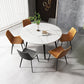 Modern Style Sintered Stone Dining Table White Round Table with Metal Base for Home Clearhalo ' dining_table' 'Dining Tables & Seating' 'Dining Tables' 'furn' 'furn_dining_table' 'Furniture' 'furniture_dining_table' 'Kitchen & Dining Furniture' 'kitchen&dining_furn' 'kitchen' 'kitchen_dining_table' 3649450