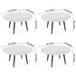 Modern Style Sintered Stone Dining Table White Round Table with Metal Base for Home Clearhalo ' dining_table' 'Dining Tables & Seating' 'Dining Tables' 'furn' 'furn_dining_table' 'Furniture' 'furniture_dining_table' 'Kitchen & Dining Furniture' 'kitchen&dining_furn' 'kitchen' 'kitchen_dining_table' 3649459