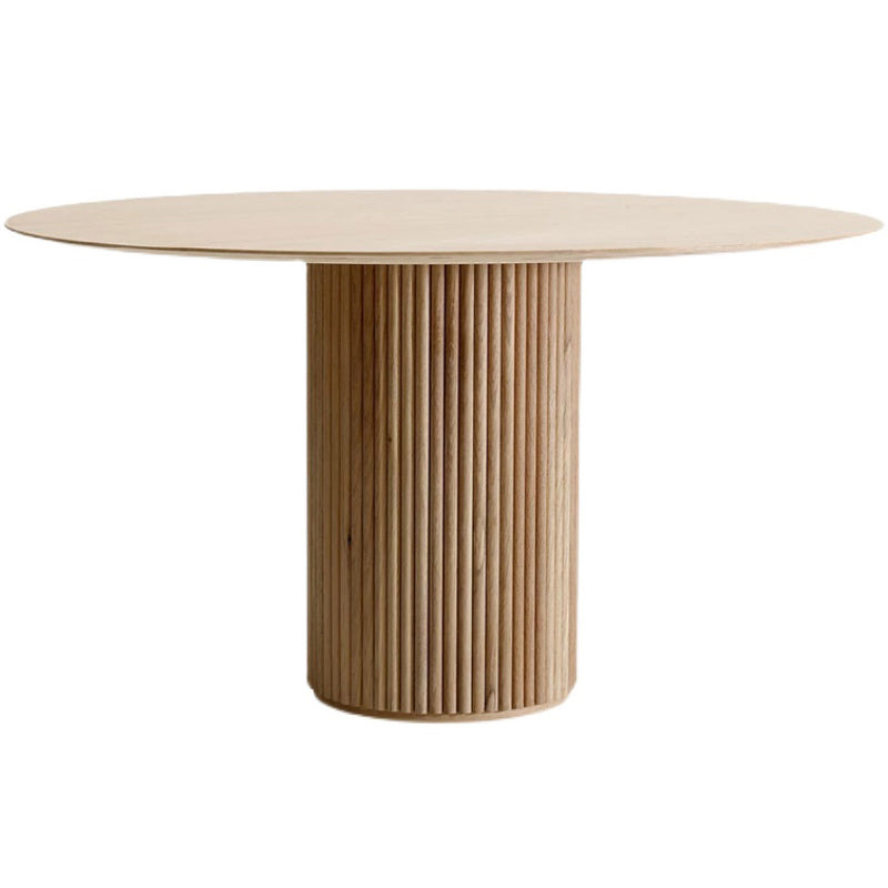 Pine Solid Wood Dining Table Simple Style Round Dining Site Table with Pedestal Casual Clearhalo ' dining_table' 'Dining Tables & Seating' 'Dining Tables' 'furn' 'furn_dining_table' 'Furniture' 'furniture_dining_table' 'Kitchen & Dining Furniture' 'kitchen&dining_furn' 'kitchen' 'kitchen_dining_table' 3649464