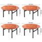 Simplicity Home Solid Wood Dining Table Round Shape Dining Table with Metallic Base Clearhalo ' dining_table' 'Dining Tables & Seating' 'Dining Tables' 'furn' 'furn_dining_table' 'Furniture' 'furniture_dining_table' 'Kitchen & Dining Furniture' 'kitchen&dining_furn' 'kitchen' 'kitchen_dining_table' 3649476