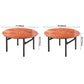 Simplicity Home Solid Wood Dining Table Round Shape Dining Table with Metallic Base Clearhalo ' dining_table' 'Dining Tables & Seating' 'Dining Tables' 'furn' 'furn_dining_table' 'Furniture' 'furniture_dining_table' 'Kitchen & Dining Furniture' 'kitchen&dining_furn' 'kitchen' 'kitchen_dining_table' 3649477