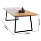 Modern Pine Solid Wood Table Rectangle Dining Table with Metal Black Double Pedestal Base Clearhalo ' dining_table' 'Dining Tables & Seating' 'Dining Tables' 'furn' 'furn_dining_table' 'Furniture' 'furniture_dining_table' 'Kitchen & Dining Furniture' 'kitchen&dining_furn' 'kitchen' 'kitchen_dining_table' 3649485