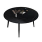 Contemporary Round Dining Table Sintered Stone Dining Table with 4 Black Legs Black Without Chairs Clearhalo ' dining_table' 'Dining Tables & Seating' 'Dining Tables' 'furn' 'furn_dining_table' 'Furniture' 'furniture_dining_table' 'Kitchen & Dining Furniture' 'kitchen&dining_furn' 'kitchen' 'kitchen_dining_table' 3649503