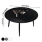 Contemporary Round Dining Table Sintered Stone Dining Table with 4 Black Legs Clearhalo ' dining_table' 'Dining Tables & Seating' 'Dining Tables' 'furn' 'furn_dining_table' 'Furniture' 'furniture_dining_table' 'Kitchen & Dining Furniture' 'kitchen&dining_furn' 'kitchen' 'kitchen_dining_table' 3649507