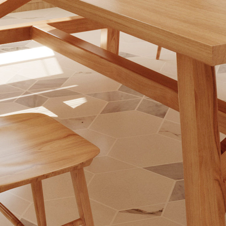 Simplicity Pine Solid Wood Dining Table Rectangular Table in Wood Color with Four-leg Clearhalo ' dining_table' 'Dining Tables & Seating' 'Dining Tables' 'furn' 'furn_dining_table' 'Furniture' 'furniture_dining_table' 'Kitchen & Dining Furniture' 'kitchen&dining_furn' 'kitchen' 'kitchen_dining_table' 3649514