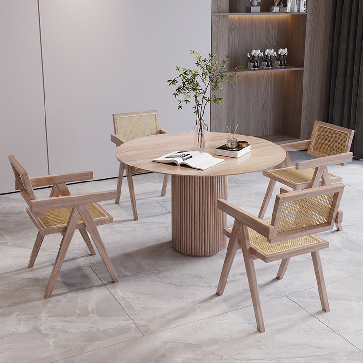 Simplicity Round Dining Site Table Pine Solid Wood Dining Room Home Furniture Clearhalo ' dining_table' 'Dining Tables & Seating' 'Dining Tables' 'furn' 'furn_dining_table' 'Furniture' 'furniture_dining_table' 'Kitchen & Dining Furniture' 'kitchen&dining_furn' 'kitchen' 'kitchen_dining_table' 3649523