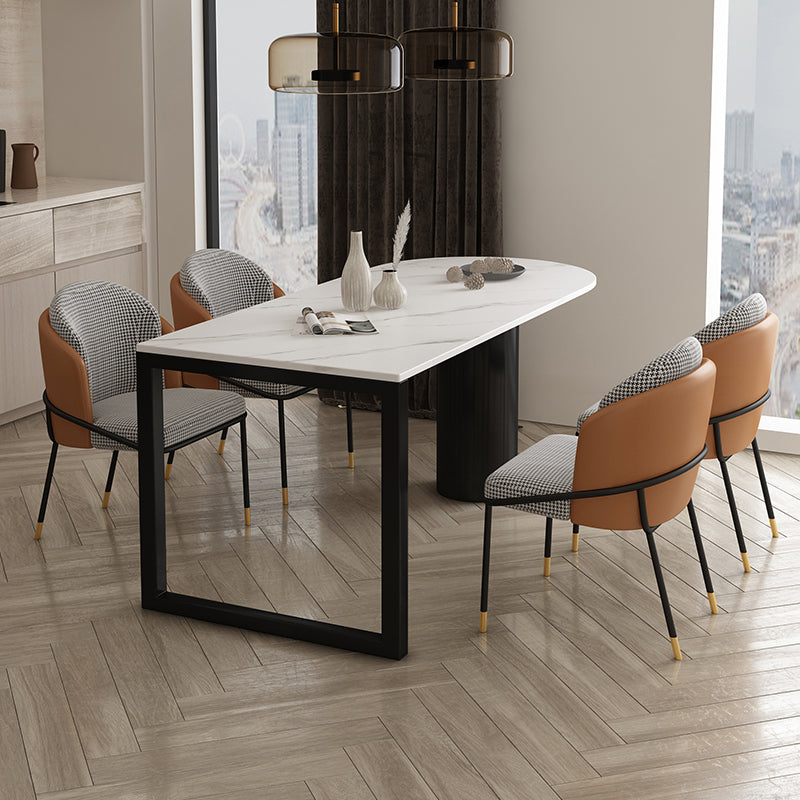 Solid Wood Contemporary Free Form Dining Table Wood Top Table for Dining Room Black Without Chairs Clearhalo ' dining_table' 'Dining Tables & Seating' 'Dining Tables' 'furn' 'furn_dining_table' 'Furniture' 'furniture_dining_table' 'Kitchen & Dining Furniture' 'kitchen&dining_furn' 'kitchen' 'kitchen_dining_table' 3649531