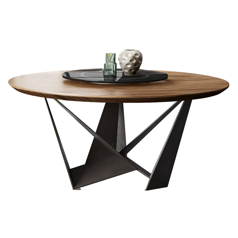 Contemporary Style Table Solid Wood Dining Table Round Shape Excluding Turntable Without Chairs Clearhalo ' dining_table' 'Dining Tables & Seating' 'Dining Tables' 'furn' 'furn_dining_table' 'Furniture' 'furniture_dining_table' 'Kitchen & Dining Furniture' 'kitchen&dining_furn' 'kitchen' 'kitchen_dining_table' 3649559