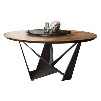 Contemporary Style Table Solid Wood Dining Table Round Shape Excluding Turntable Without Chairs Clearhalo ' dining_table' 'Dining Tables & Seating' 'Dining Tables' 'furn' 'furn_dining_table' 'Furniture' 'furniture_dining_table' 'Kitchen & Dining Furniture' 'kitchen&dining_furn' 'kitchen' 'kitchen_dining_table' 3649559