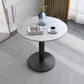 Contemporary Round Dining Table Sintered Stone Dining Table with Tulip Base for Dining Room White Black Clearhalo ' dining_table' 'Dining Tables & Seating' 'Dining Tables' 'furn' 'furn_dining_table' 'Furniture' 'furniture_dining_table' 'Kitchen & Dining Furniture' 'kitchen&dining_furn' 'kitchen' 'kitchen_dining_table' 3649561