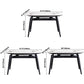 Modern Style Sintered Stone Dining Table White Round Drop-Leaf Table with 4 Legs Clearhalo ' dining_table' 'Dining Tables & Seating' 'Dining Tables' 'furn' 'furn_dining_table' 'Furniture' 'furniture_dining_table' 'Kitchen & Dining Furniture' 'kitchen&dining_furn' 'kitchen' 'kitchen_dining_table' 3649592