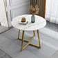 Contemporary Round Dining Table Sintered Stone Dining Table for Dining Room Clearhalo ' dining_table' 'Dining Tables & Seating' 'Dining Tables' 'furn' 'furn_dining_table' 'Furniture' 'furniture_dining_table' 'Kitchen & Dining Furniture' 'kitchen&dining_furn' 'kitchen' 'kitchen_dining_table' 3649593