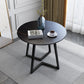 Contemporary Round Dining Table Sintered Stone Dining Table for Dining Room Double Pedestal Black Black Clearhalo ' dining_table' 'Dining Tables & Seating' 'Dining Tables' 'furn' 'furn_dining_table' 'Furniture' 'furniture_dining_table' 'Kitchen & Dining Furniture' 'kitchen&dining_furn' 'kitchen' 'kitchen_dining_table' 3649594