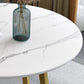 Contemporary Round Dining Table Sintered Stone Dining Table for Dining Room Clearhalo ' dining_table' 'Dining Tables & Seating' 'Dining Tables' 'furn' 'furn_dining_table' 'Furniture' 'furniture_dining_table' 'Kitchen & Dining Furniture' 'kitchen&dining_furn' 'kitchen' 'kitchen_dining_table' 3649599