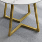 Contemporary Round Dining Table Sintered Stone Dining Table for Dining Room Clearhalo ' dining_table' 'Dining Tables & Seating' 'Dining Tables' 'furn' 'furn_dining_table' 'Furniture' 'furniture_dining_table' 'Kitchen & Dining Furniture' 'kitchen&dining_furn' 'kitchen' 'kitchen_dining_table' 3649601