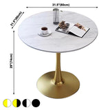 Contemporary Round Dining Table Sintered Stone Dining Table for Dining Room Clearhalo ' dining_table' 'Dining Tables & Seating' 'Dining Tables' 'furn' 'furn_dining_table' 'Furniture' 'furniture_dining_table' 'Kitchen & Dining Furniture' 'kitchen&dining_furn' 'kitchen' 'kitchen_dining_table' 3649603