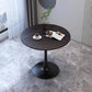 Contemporary Round Dining Table Sintered Stone Dining Table for Dining Room Tulip Black Black Clearhalo ' dining_table' 'Dining Tables & Seating' 'Dining Tables' 'furn' 'furn_dining_table' 'Furniture' 'furniture_dining_table' 'Kitchen & Dining Furniture' 'kitchen&dining_furn' 'kitchen' 'kitchen_dining_table' 3649606