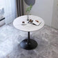 Contemporary Round Dining Table Sintered Stone Dining Table for Dining Room Tulip White Black Clearhalo ' dining_table' 'Dining Tables & Seating' 'Dining Tables' 'furn' 'furn_dining_table' 'Furniture' 'furniture_dining_table' 'Kitchen & Dining Furniture' 'kitchen&dining_furn' 'kitchen' 'kitchen_dining_table' 3649607