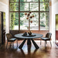 Minimalist Brown Standard Dining Table Solid Wood Round Table (without Lazy Susan) Clearhalo ' dining_table' 'Dining Tables & Seating' 'Dining Tables' 'Furniture' 'furniture_dining_table' 'Kitchen & Dining Furniture' 'kitchen&dining_furn' 'kitchen' 'kitchen_dining_table' 3649611