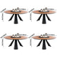 Minimalist Brown Standard Dining Table Solid Wood Round Table (without Lazy Susan) Clearhalo ' dining_table' 'Dining Tables & Seating' 'Dining Tables' 'Furniture' 'furniture_dining_table' 'Kitchen & Dining Furniture' 'kitchen&dining_furn' 'kitchen' 'kitchen_dining_table' 3649613