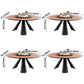 Minimalist Brown Standard Dining Table Solid Wood Round Table (without Lazy Susan) Clearhalo ' dining_table' 'Dining Tables & Seating' 'Dining Tables' 'Furniture' 'furniture_dining_table' 'Kitchen & Dining Furniture' 'kitchen&dining_furn' 'kitchen' 'kitchen_dining_table' 3649614
