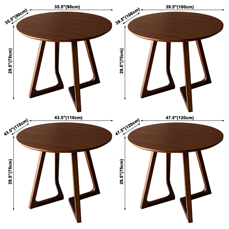 Contemporary Style Round Dining Table Solid Wood Furniture for Dining Room Clearhalo ' dining_table' 'Dining Tables & Seating' 'Dining Tables' 'furn' 'furn_dining_table' 'Furniture' 'furniture_dining_table' 'Kitchen & Dining Furniture' 'kitchen&dining_furn' 'kitchen' 'kitchen_dining_table' 3649624