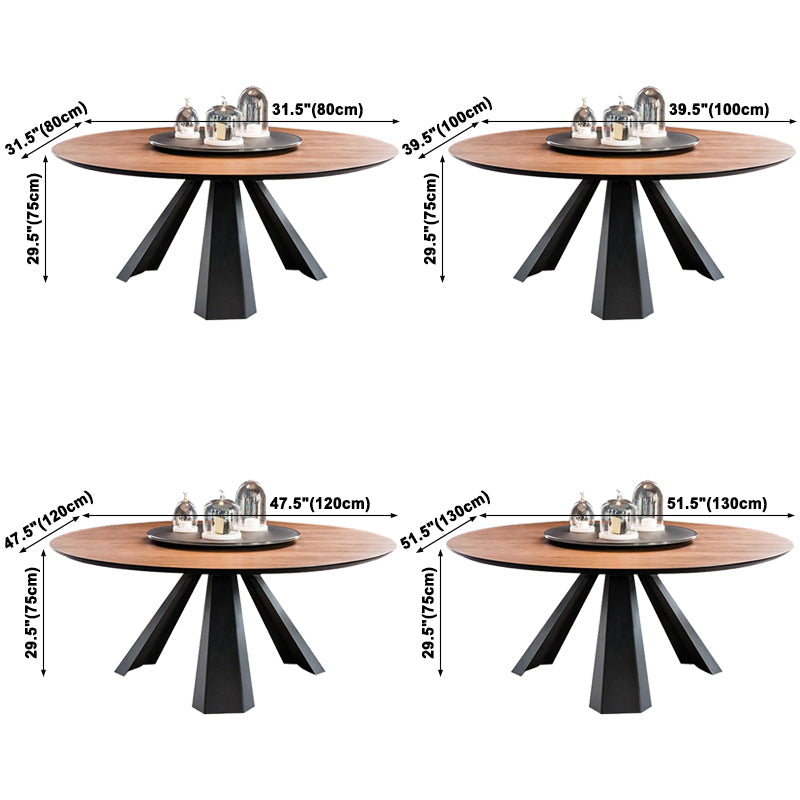Round Tripod Dining Table with Pine Solid Wood (Lazy Susan Not Included) Clearhalo ' dining_table' 'Dining Tables & Seating' 'Dining Tables' 'Furniture' 'furniture_dining_table' 'Kitchen & Dining Furniture' 'kitchen&dining_furn' 'kitchen' 'kitchen_dining_table' 3649647