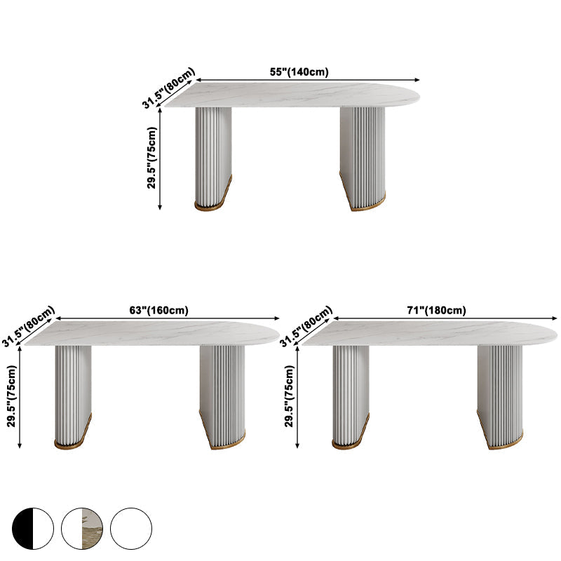 Metal Modern Free Form Indoor Table Sintered Stone Table for Kitchen and Dining Room Clearhalo ' dining_table' 'Dining Tables & Seating' 'Dining Tables' 'furn' 'furn_dining_table' 'Furniture' 'furniture_dining_table' 'Kitchen & Dining Furniture' 'kitchen&dining_furn' 'kitchen' 'kitchen_dining_table' 3649667