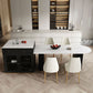 Metal Modern Free Form Indoor Table Sintered Stone Table for Kitchen and Dining Room Clearhalo ' dining_table' 'Dining Tables & Seating' 'Dining Tables' 'furn' 'furn_dining_table' 'Furniture' 'furniture_dining_table' 'Kitchen & Dining Furniture' 'kitchen&dining_furn' 'kitchen' 'kitchen_dining_table' 3649670