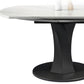Modern Style Sintered Stone Dining Table White Round Drop-Leaf Table with Pedestal Base Clearhalo ' dining_table' 'Dining Tables & Seating' 'Dining Tables' 'furn' 'furn_dining_table' 'Furniture' 'furniture_dining_table' 'Kitchen & Dining Furniture' 'kitchen&dining_furn' 'kitchen' 'kitchen_dining_table' 3649682