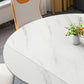 Modern Style Sintered Stone Dining Table White Round Drop-Leaf Table with Pedestal Base Clearhalo ' dining_table' 'Dining Tables & Seating' 'Dining Tables' 'furn' 'furn_dining_table' 'Furniture' 'furniture_dining_table' 'Kitchen & Dining Furniture' 'kitchen&dining_furn' 'kitchen' 'kitchen_dining_table' 3649683