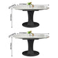 Modern Style Sintered Stone Dining Table White Round Drop-Leaf Table with Pedestal Base Clearhalo ' dining_table' 'Dining Tables & Seating' 'Dining Tables' 'furn' 'furn_dining_table' 'Furniture' 'furniture_dining_table' 'Kitchen & Dining Furniture' 'kitchen&dining_furn' 'kitchen' 'kitchen_dining_table' 3649686