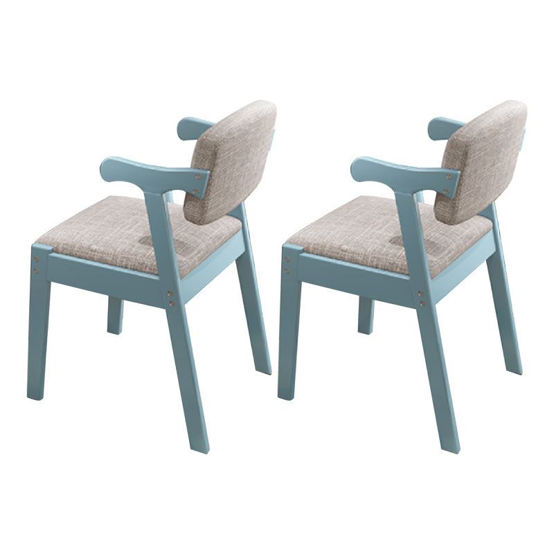 Scandinavian Style Wood Dining Side Chair Upholstered Open Back Dining Side Chair Grey 2 Piece Set Blue Clearhalo ' kitchen&dining_furn' 'Dining Chairs' 'Dining Tables & Seating' 'dining_chair' 'furn' 'furn_dining_chair' 'Furniture' 'furniture_dining_chair' 'Kitchen & Dining Furniture' 'kitchen' 3649691