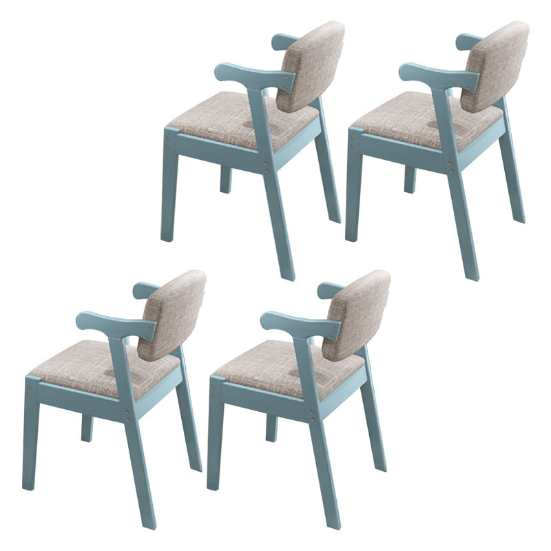 Scandinavian Style Wood Dining Side Chair Upholstered Open Back Dining Side Chair Grey 4 Piece Set Blue Clearhalo ' kitchen&dining_furn' 'Dining Chairs' 'Dining Tables & Seating' 'dining_chair' 'furn' 'furn_dining_chair' 'Furniture' 'furniture_dining_chair' 'Kitchen & Dining Furniture' 'kitchen' 3649693