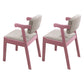 Scandinavian Style Wood Dining Side Chair Upholstered Open Back Dining Side Chair Grey 2 Piece Set Pink Clearhalo ' kitchen&dining_furn' 'Dining Chairs' 'Dining Tables & Seating' 'dining_chair' 'furn' 'furn_dining_chair' 'Furniture' 'furniture_dining_chair' 'Kitchen & Dining Furniture' 'kitchen' 3649697