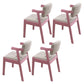 Scandinavian Style Wood Dining Side Chair Upholstered Open Back Dining Side Chair Grey 4 Piece Set Pink Clearhalo ' kitchen&dining_furn' 'Dining Chairs' 'Dining Tables & Seating' 'dining_chair' 'furn' 'furn_dining_chair' 'Furniture' 'furniture_dining_chair' 'Kitchen & Dining Furniture' 'kitchen' 3649698